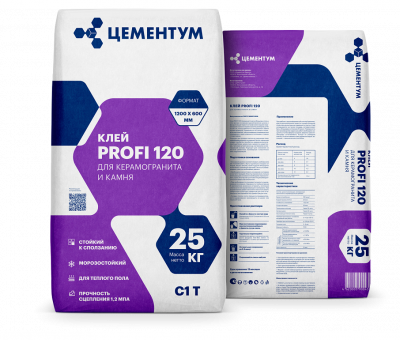 Клей для плитки и керамогранита Цементум C1Т 25 кг. (56шт/п)