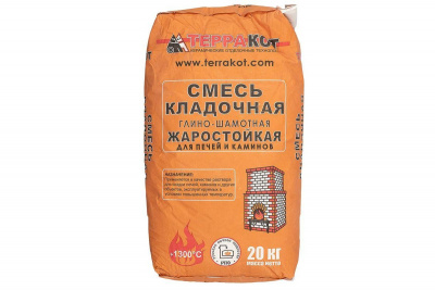 СМЕСЬ кладочная глино-шамотная Терракот,20кг      