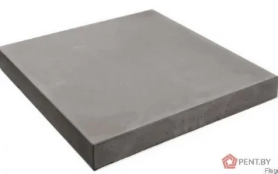 Плита тротуарная КВАДРАТ П15-6 300X300Х60 гладкая серая (12,5кг/шт)